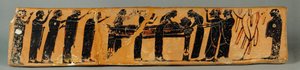 A gyászolókkal együtt feküdt ... alkotó: Burgon Group Painter