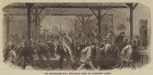 A Marseillaise Hall, Belleville, Párizs, Rocheforts Letartóztatás alkotó: Burn Smeeton
