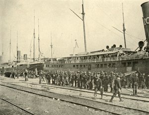 13. gyalogság a gyakorlat után, spanyol-amerikai háború, 1898. június, 1899. alkotó: Burr McIntosh