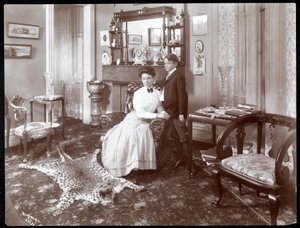Egy szoba a Hotel Cadillacban, 1907 (ezüst zselatin nyomat)