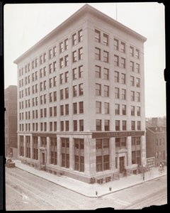 A Parke, Davis és Co. épületének külső nézete, Hudson és Vestry Streets, New York, 1910 (ezüst zselatinos nyomat) alkotó: Byron Company