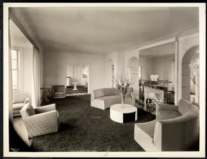 A Hotel St. Regis penthouse szalonja, 1937 (ezüst zselatin nyomat) alkotó: Byron Company