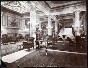 A Hotel Majestic fogadószobája, 1902 (ezüst zselatin nyomat) alkotó: Byron Company