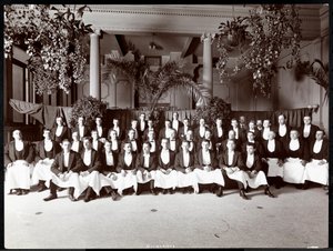 Pincérek a Hotel Delmonicoban, 1902 (ezüst zselatin nyomat) alkotó: Byron Company