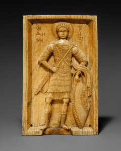 Ikon Szent Demetriosszal, 950-1000 (elefántcsont) alkotó: Byzantine