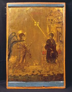 Angyali üdvözlet (tempera a panelen) alkotó: Byzantine School