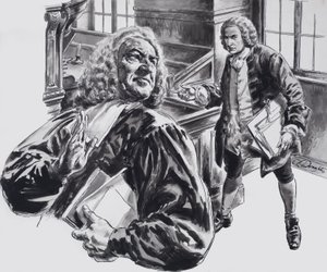 Johann Sebastian Bach (gouache, papír) alkotó: C.L. Doughty