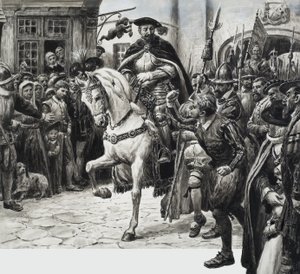 John Dudley, Northumberland hercege (gouache, papír) alkotó: C.L. Doughty