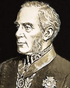 Sir Richard Mayne, illusztráció a "The Great Detectives" című könyvből. alkotó: C.L. Doughty
