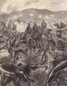 The Charge Of The Light Brigade (gouache, papír)