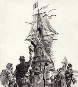 Az aranyhátas (gouache, papír) alkotó: C.L. Doughty