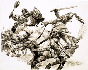 The King Without a Kingdom, Robert the Bruce (gouache, papír)