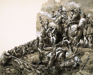 Ismeretlen csata (középkor) alkotó: C.L. Doughty