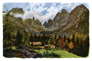 A Nambino-tó és a Brentagroup, Tirol, 1901 alkotó: CM Reisch