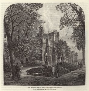 Középső templomcsarnok a Fountain Courtból alkotó: C.O. Murray