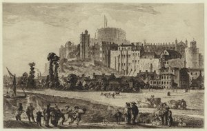 Windsori kastély a tizennyolcadik században (metszet) alkotó: C.O. Murray