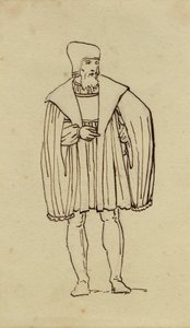 16. századi viselettanulmány. alkotó: Christoffer Wilhelm Eckersberg