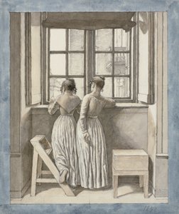 A Művész Stúdió ablakában alkotó: Christoffer Wilhelm Eckersberg