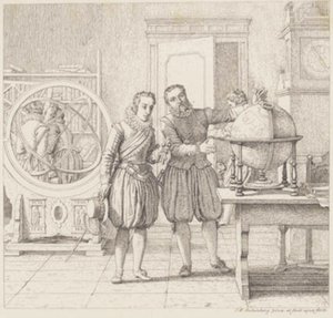 IV. Christian meglátogatja Tycho Brahét Uranienborgban alkotó: Christoffer Wilhelm Eckersberg