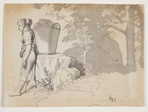 Egy parasztasszony pihen alkotó: Christoffer Wilhelm Eckersberg