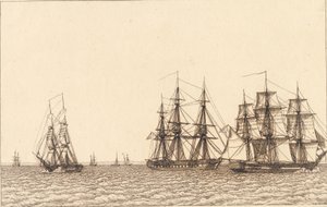Brigi vitorlázás. Illusztráció: "Lineáris perspektíva", IXb. tábla alkotó: Christoffer Wilhelm Eckersberg