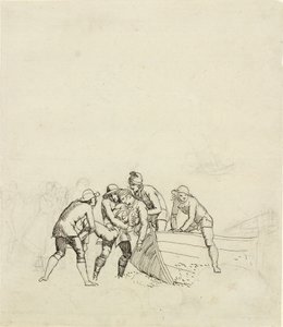 A hornbæki halászok a főcsoport számára tanulnak alkotó: Christoffer Wilhelm Eckersberg
