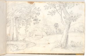 Tájkép, grafikus kiadó után? alkotó: Christoffer Wilhelm Eckersberg