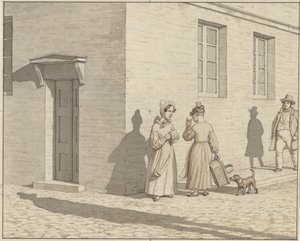 Linear Perspective as Applied in Painting - Plate VII, 1 - A Street Corner Encounter   1281182   hu       hungarian Successfully Translated  Original: Ronde ruïne Ruinarum variarum fabricarum delineationes pictoribus caeterisque id genus artificibus multum alkotó: Christoffer Wilhelm Eckersberg