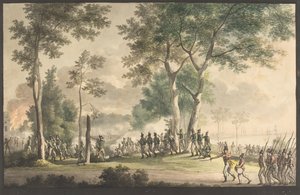 Az életvadászok eredménye Classen kertjében 1807. augusztus 31. alkotó: Christoffer Wilhelm Eckersberg