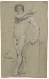 Férfi álló modell, profil bal alkotó: Christoffer Wilhelm Eckersberg