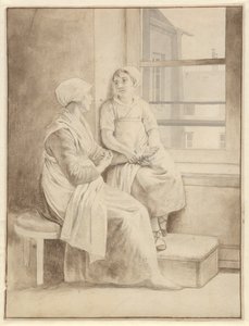 Anya és lánya. Eckersberg háziasszonya Párizsban alkotó: Christoffer Wilhelm Eckersberg