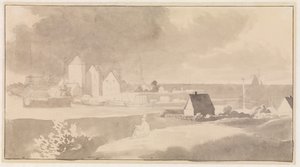 Prospektus: Korsør alkotó: Christoffer Wilhelm Eckersberg