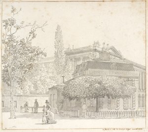 A Ledoyen étterem a párizsi Champs-Élysées melletti Place de la Concorde eladja alkotó: Christoffer Wilhelm Eckersberg