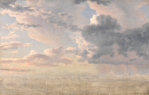 Tanulmány a felhőkről a hang felett alkotó: Christoffer Wilhelm Eckersberg
