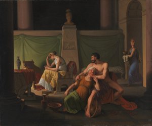 Ulysses visszatérése. Jelenet Homérosz Ulysses című művéből alkotó: Christoffer Wilhelm Eckersberg