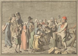 Tűzifa kiosztása a szegényeknek alkotó: Christoffer Wilhelm Eckersberg