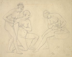 Cekrop lányai képének tervezete. alkotó: Christoffer Wilhelm Eckersberg