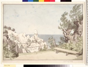 Kilátás a Møns Klintről a Sommerspiretnél alkotó: Christoffer Wilhelm Eckersberg