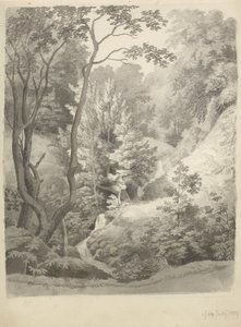 Kilátás a Liselund Manor parkjára Møn szigetén alkotó: Christoffer Wilhelm Eckersberg