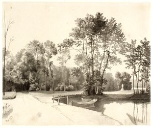 Kilátás a Sanderumgaard kertre alkotó: Christoffer Wilhelm Eckersberg