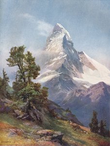 "A Matterhorn Riffelbergből", 1917 alkotó: C Angerer and Goschl