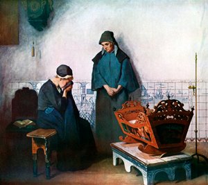 "Az üres bölcső", 1911-1912 alkotó: C Bisschop