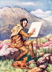 Landseer: A fiú, aki hat éves kora előtt tudott rajzolni (színes litó) alkotó: C. Dudley Tennant