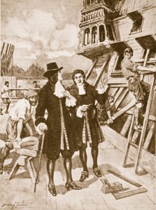 Nagy Péter a deptfordi hajógyárban (litho) alkotó: C. Dudley Tennant