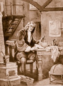 Sir Isaac Newton a kis szobájában