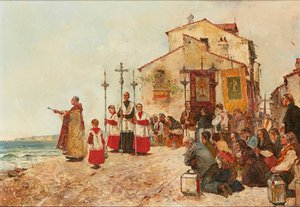 Blessing the Catch (olaj, vászon) alkotó: C. Gonzalez
