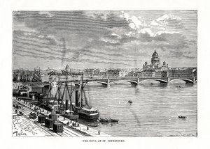A Néva folyó, Szentpétervár, 1879