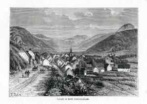 Mont-Dore-les-Bains völgye, Franciaország, 19. század