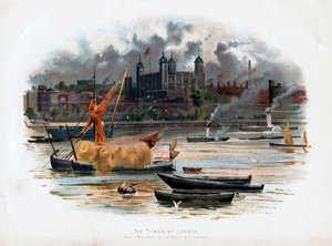 A londoni Tower, Anglia, 1895 alkotó: C. Wilkinson