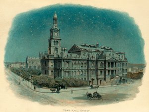 Városháza, Sydney, Új-Dél-Wales, Ausztrália, 1896. alkotó: C. Wilkinson